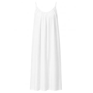 Rochie Maxi -  Fara maneci - Alb - Casual - Captusit