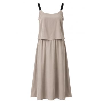 Rochie Maxi Femei -  A-line - volanase - piatra naturala - modal-poliester
