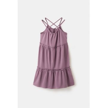 Rochie midi cu model stratificat - Violet