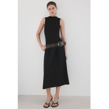 Rochie midi fara maneci - Negru