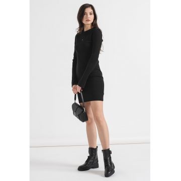 Rochie scurta cu croiala cambrata - Negru