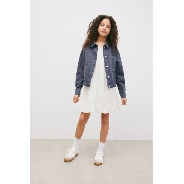 Rochie scurta din bumbac - Alb