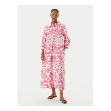 Rochie tip camasa Dama -  Roz -