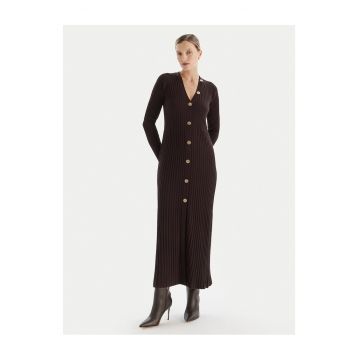 Rochie tricotata de dama -  maro - fabricata din material de calitate
