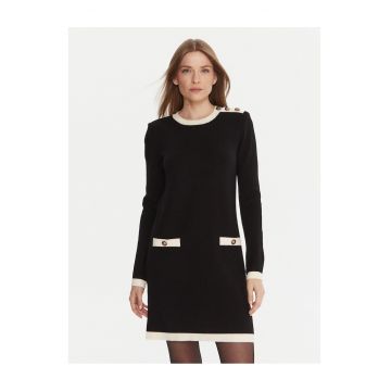 Rochie tricotata de dama  negru -