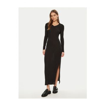 Rochie tricotata de dama  negru - fabricata din material de calitate