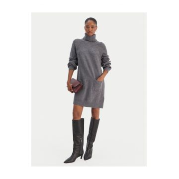 Rochie  tricotata - gri inchis - dama