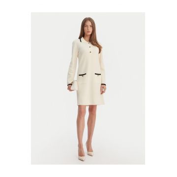 Rochie tricotata -  lana bej - Bej