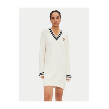 Rochie tricotata  pentru femei - ecru -