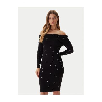 Rochie tricotata -  Vascoza - negru - pentru femei -