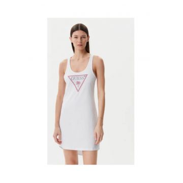Rochie-tricou fara maneci cu imprimeu logo