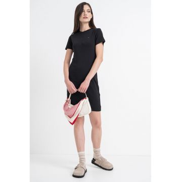 Rochie-tricou mini - Negru stins
