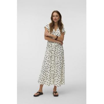 Rochie-camasa cu buline - Alb/Negru