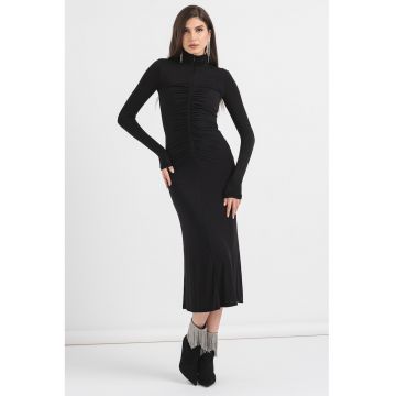 Rochie cambrata din amestec de modal - Negru