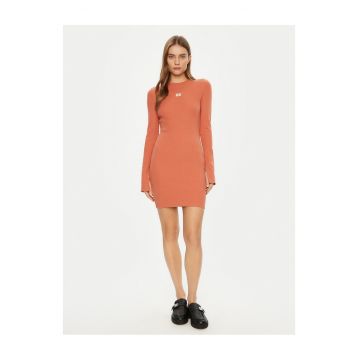 Rochie casual dama  portocalie - 100% bumbac