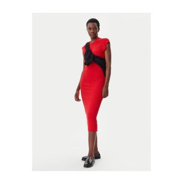 Rochie casual dama  rosu - material usor