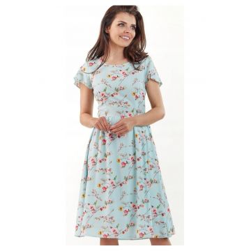 Rochie dama -  Poliester - Albastru - A218