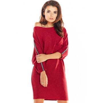 Rochie dama -  Viscoza - Visiniu - A325