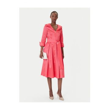 Rochie de cocktail -  fermoar - roz - poliester-nailon-elastan