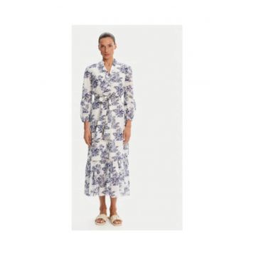 Rochie de vara -  Alb si Albastru - 100% bumbac