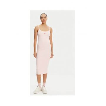 Rochie de vara Dama -  roz - bumbac-elastan