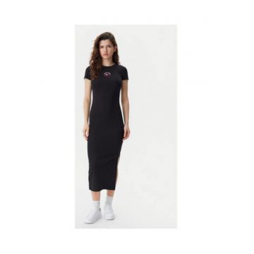 Rochie de zi Dama -  Negru - bumbac - elastan -