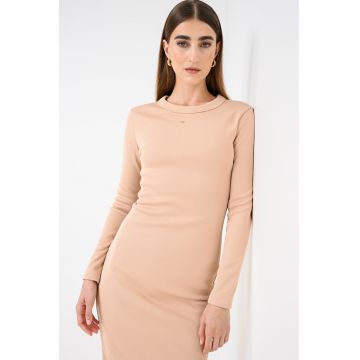 Rochie midi cambrata - Portocaliu