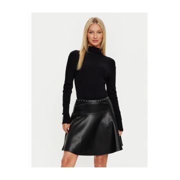 Rochie tricotata -  71% viscoza - 29% poliamida - negru -