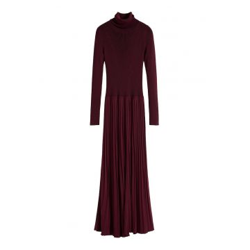 Rochie tricotată de damă  bordeaux - Bordeaux