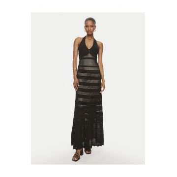 Rochie tricotata de dama  negru - fabricata din material de calitate -