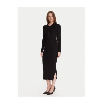Rochie tricotata de dama  negru - fabricata din material de calitate