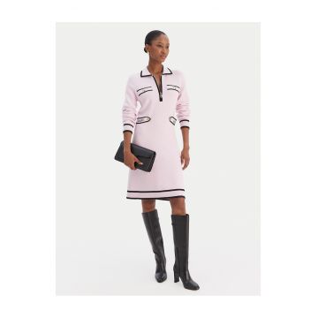 Rochie tricotata de dama  roz - fabricata din material de calitate