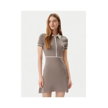 Rochie tricotata -  maro - dama -