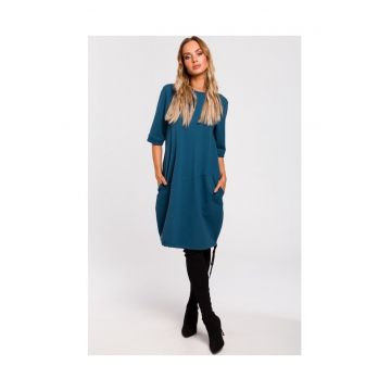Made of Emotion Rochie midi de dama Sangye M451 Albastru Ocean - Albastru ultramarin