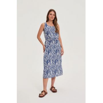 Rochie albastra din viscoza - Albastru