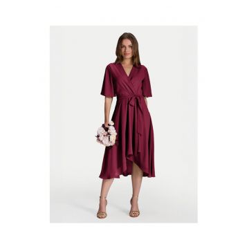 Rochie de cocktail dama -  bordo