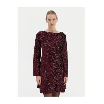 Rochie de cocktail dama  visiniu - fabrica de calitate