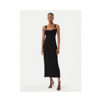 Rochie de cocktail -  neagra - fara maneci - viscoza|nailon -