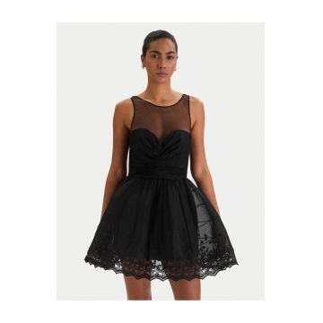 Rochie de cocktail  neagra - poliamida