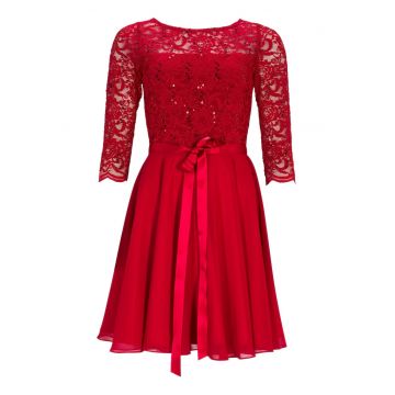 Rochie de cocktail -  rosie - fabrica usoara