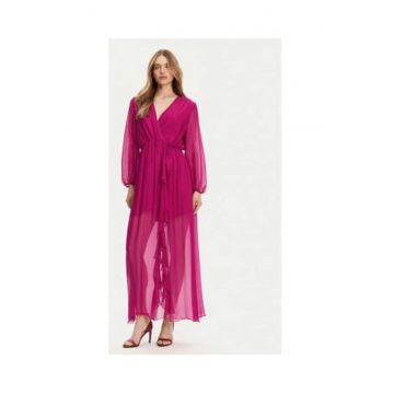 Rochie de vara -  roz - 70% viscoza - 30% matase - Ciclam
