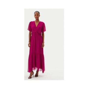 Rochie de vara -  roz - 70% viscoza - 30% matase - Roz