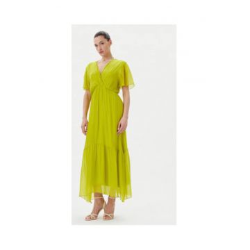 Rochie de vara -  verde - 70% viscoza - 30% matase -