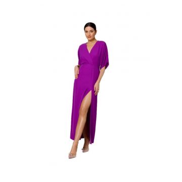 Rochie maxi cu taietura frontala - - Violet/Lila