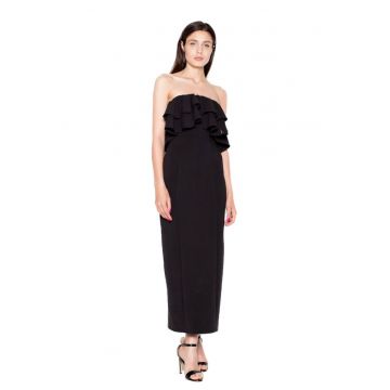Rochie maxi de dama Isabelinda VT089 negru - Negru