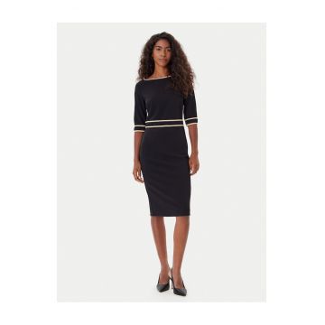 Rochie midi dama  negru - fabrica eleganta