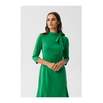 Rochie midi de dama Gwalchakin S346 verde deschis - Verde