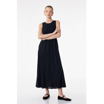 Rochie midi evazata - Bleumarin