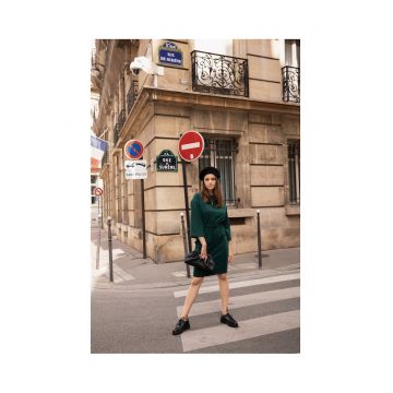 Rochie mini de dama Wangdak B234 verde inchis - Verde