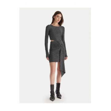 Rochie  model 2A2972 J340 - negru cu detalii argintii